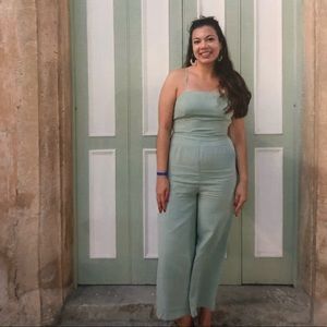 Lulu sage green jumpsuit